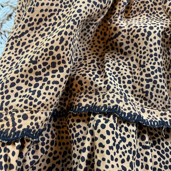 Urban Outfitters Tiered Sleeveless Sundress Mini Dress Animal Print Leopard XS - Picture 6 of 16